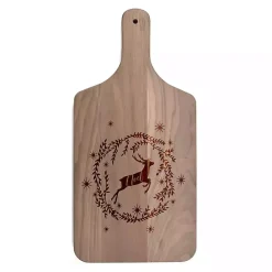 Online Kirklands Home Noel Reindeer Wreath Cutting Board Brown