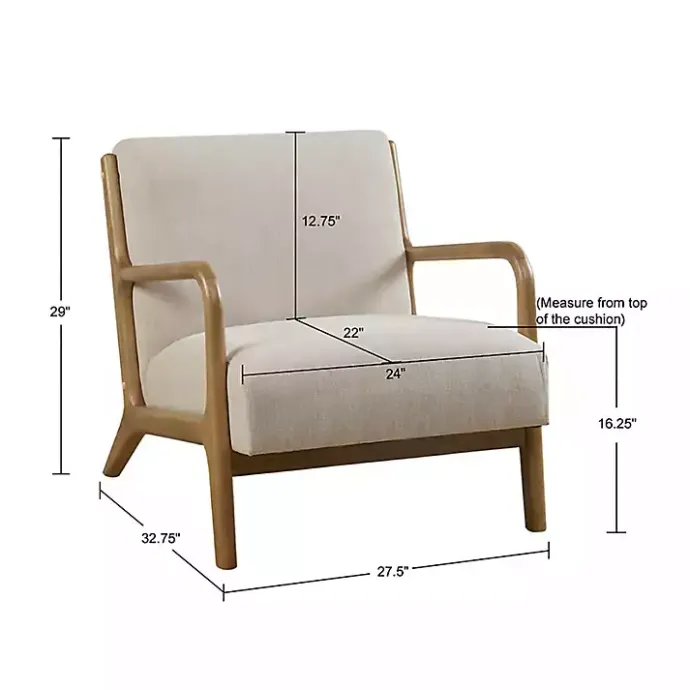 Hot Kirklands Home Nolan Cream Lounge Accent Chair White