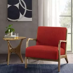 New Kirklands Home Nolan Mid-Century Modern Accent Chair Red