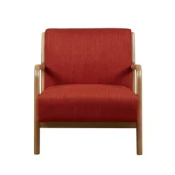 New Kirklands Home Nolan Mid-Century Modern Accent Chair Red