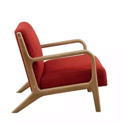 New Kirklands Home Nolan Mid-Century Modern Accent Chair Red