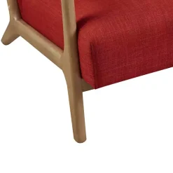 New Kirklands Home Nolan Mid-Century Modern Accent Chair Red