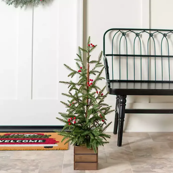 Sale Kirklands Home Norfolk Pine and Red Berry Tree Arrangement