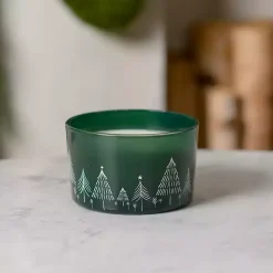 Best Kirklands Home Norfolk Tree Triple Wick Jar Candle Green