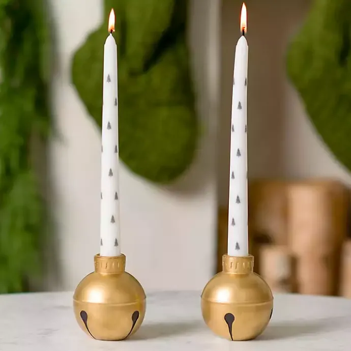Kirklands Home Norfolk Trees Taper Candles, Set of 2