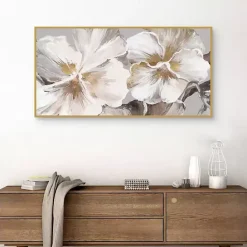 Kirklands Home Nostalgic Neutral Framed Canvas Art Print White