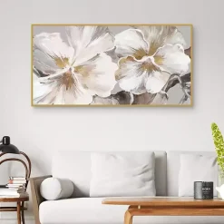 Kirklands Home Nostalgic Neutral Framed Canvas Art Print White