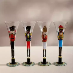 Outlet Kirklands Home Nutcracker Flute Glasses, Set of 4