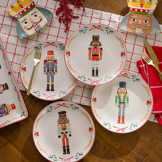 Hot Kirklands Home Nutcracker Salad Plates, Set of 4