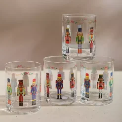 Outlet Kirklands Home Nutcracker Short Glass Tumblers, Set of 4 Multi