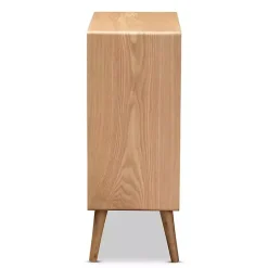 Sale Kirklands Home Oak and Rattan 4-Drawer Chest