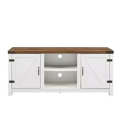 Clearance Kirklands Home Oak Farmhouse Double Door TV Stand