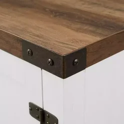 Clearance Kirklands Home Oak Farmhouse Double Door TV Stand