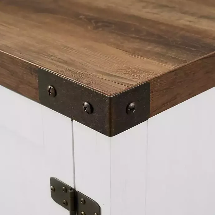 Clearance Kirklands Home Oak Farmhouse Double Door TV Stand