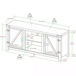 Clearance Kirklands Home Oak Farmhouse Double Door TV Stand