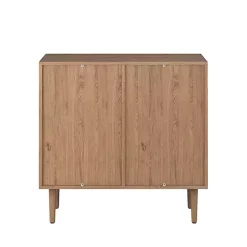 Hot Kirklands Home Oak Wood and Arched Rat 2-Door Cabinet Tan