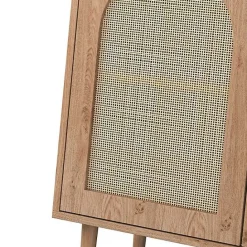 Hot Kirklands Home Oak Wood and Arched Rat 2-Door Cabinet Tan