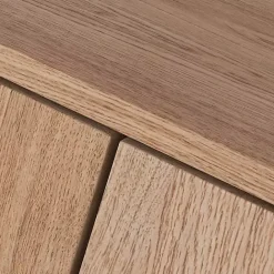 Hot Kirklands Home Oak Wood and Arched Rat 2-Door Cabinet Tan