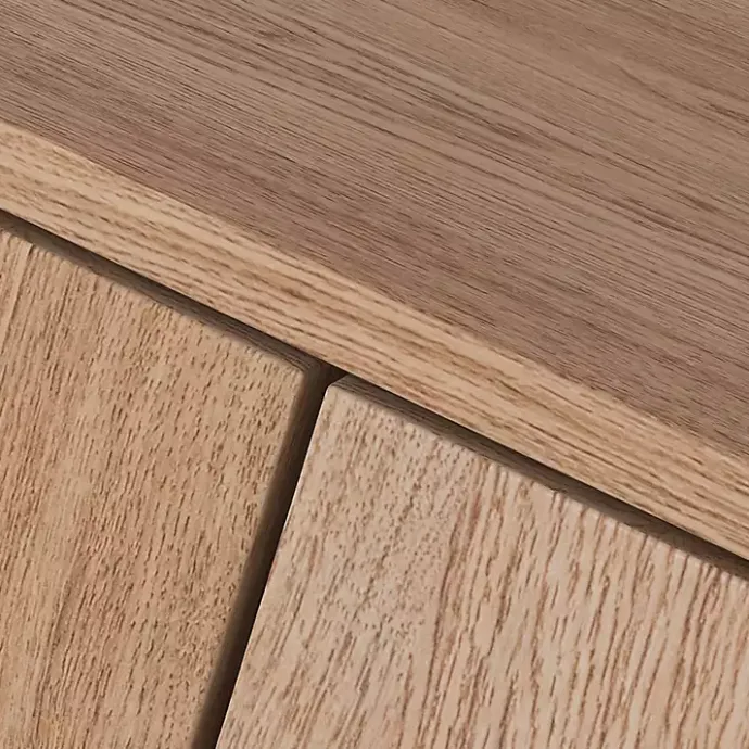 Hot Kirklands Home Oak Wood and Arched Rat 2-Door Cabinet Tan