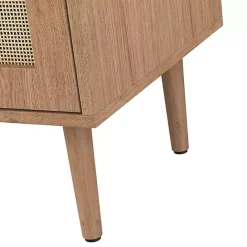 Hot Kirklands Home Oak Wood and Arched Rat 2-Door Cabinet Tan