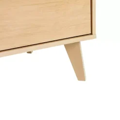 Hot Kirklands Home Oak Wood Simple Grooved Handle 6-Drawer Dresser Tan