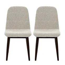 Clearance Kirklands Home Oatmeal Linen Dining Chairs, Set of 2 Tan