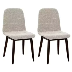 Clearance Kirklands Home Oatmeal Linen Dining Chairs, Set of 2 Tan