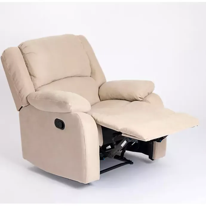 Hot Kirklands Home Oatmeal Performance Fabric Barrett Recliner Tan