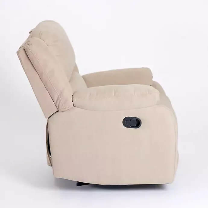 Hot Kirklands Home Oatmeal Performance Fabric Barrett Recliner Tan