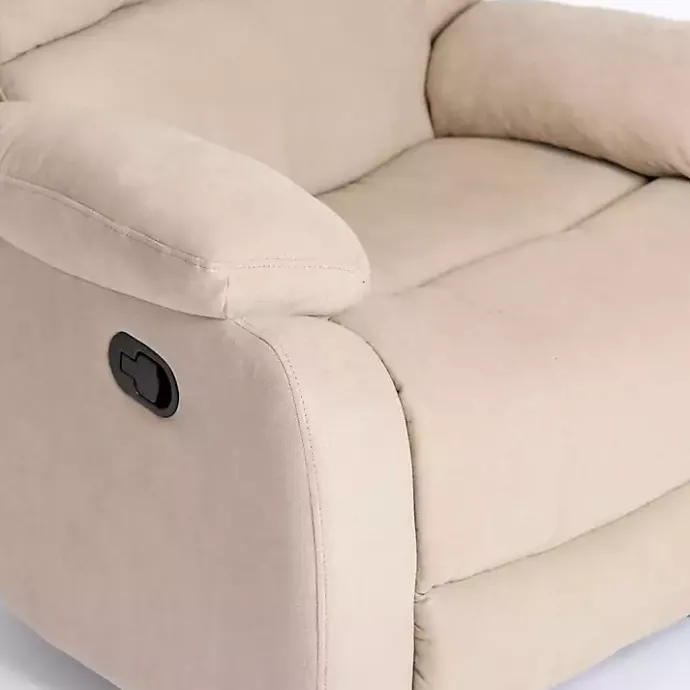 Hot Kirklands Home Oatmeal Performance Fabric Barrett Recliner Tan