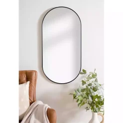Sale Kirklands Home Oblong Black Nouveau Linear Wall Mirror