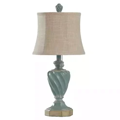 Sale Kirklands Home Ocean Blue and Gold Table Lamp Tan