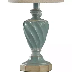 Sale Kirklands Home Ocean Blue and Gold Table Lamp Tan