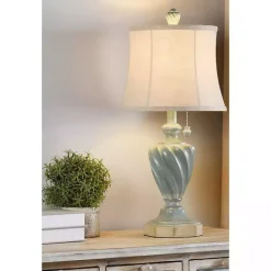 Sale Kirklands Home Ocean Blue and Gold Table Lamp Tan