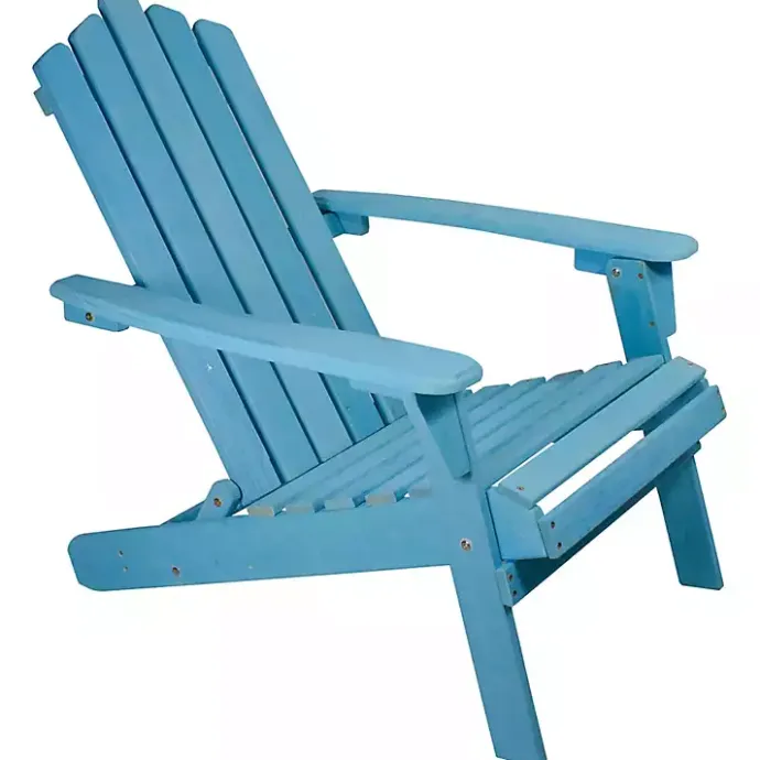 Clearance Kirklands Home Ocean Outdoor Folding Adirondack Chair Blue