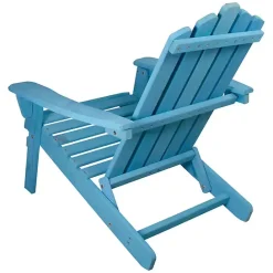 Clearance Kirklands Home Ocean Outdoor Folding Adirondack Chair Blue