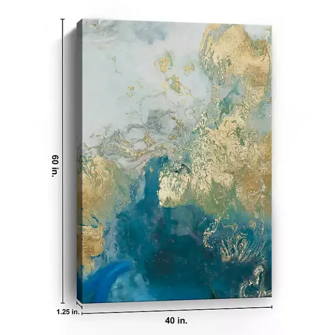 Sale Kirklands Home Ocean Splash II Canvas Art Print Blue