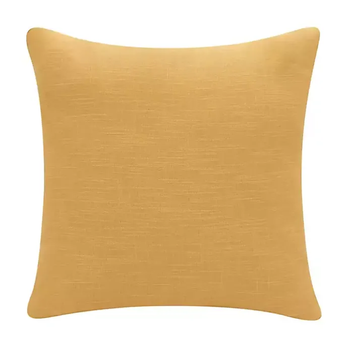Sale Kirklands Home Ochre & Ivory Geometric Colorblock Throw Pillow Yellow