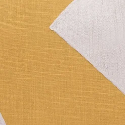 Sale Kirklands Home Ochre & Ivory Geometric Colorblock Throw Pillow Yellow