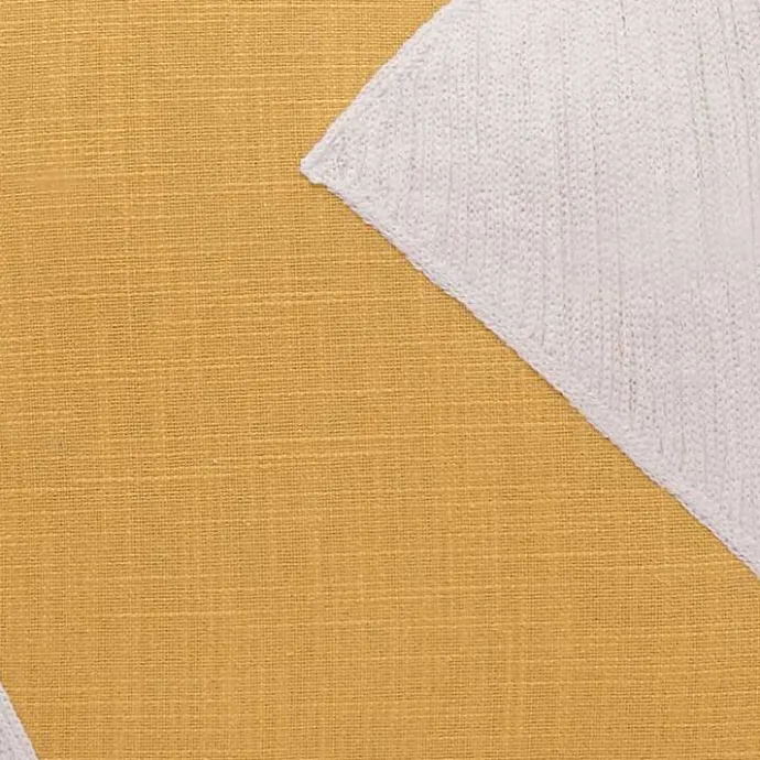 Sale Kirklands Home Ochre & Ivory Geometric Colorblock Throw Pillow Yellow