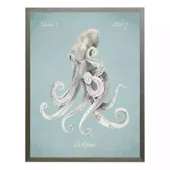 Clearance Kirklands Home Octopus in Blue Framed Art Print