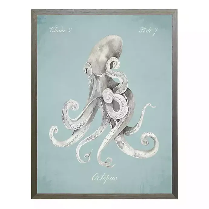 Clearance Kirklands Home Octopus in Blue Framed Art Print