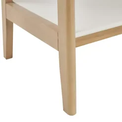 Online Kirklands Home Off White Wood Shelves with Natural Frame Bookcase