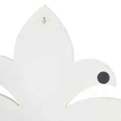 New Kirklands Home Off-White Distressed Fleur De Lis Wall Decoration Ivory