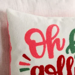 Outlet Kirklands Home Oh By Golly Christmas Pillow