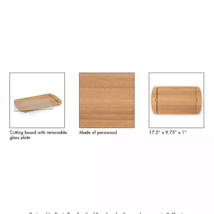 Online Kirklands Home Ohio State Buckeyes Wood and Glass Serving Board