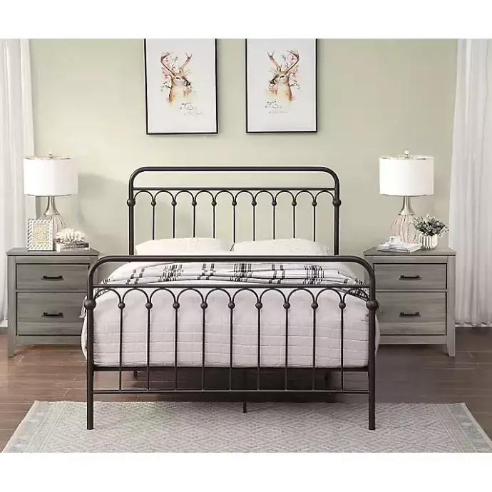 Kirklands Home Oil Rubbed Bronze Metal Platform Full Bed Brown