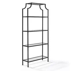 Clearance Kirklands Home Oil-Rubbed Bronze 4-Tier Glass Ashlee Etagere Brown
