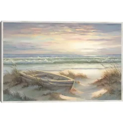 Best Kirklands Home Old Rowboat on the Shore Framed Canvas Art Print