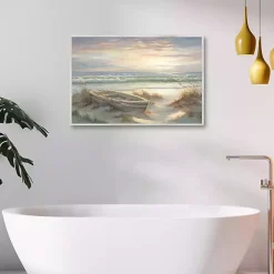 Best Kirklands Home Old Rowboat on the Shore Framed Canvas Art Print